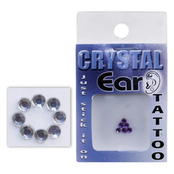 Tattoo Applique Ear & Other Decoration Made With Crystal Glass by JOE COOL