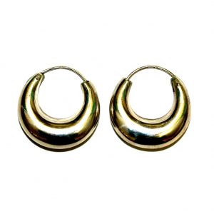 Hoop Earring Bloated Made With 925 Silver by JOE COOL