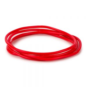 Bracelet Pack Of 4 Red Made With Gummy & Rubber by JOE COOL