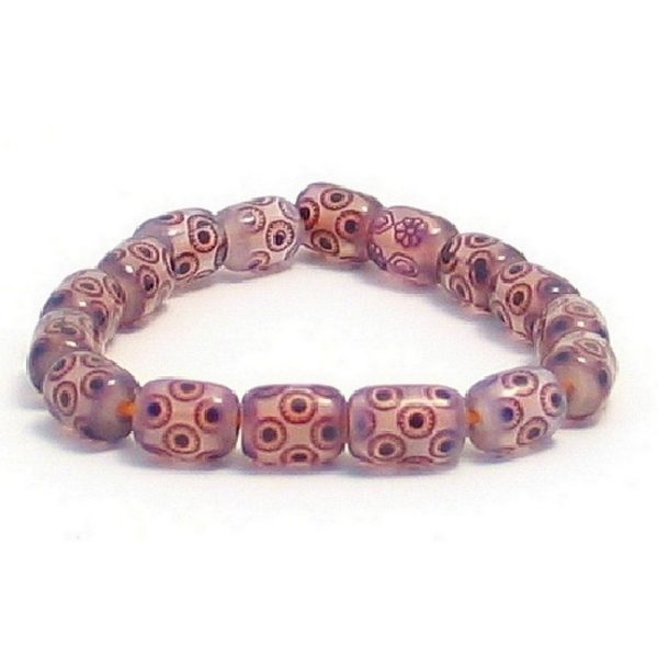Bracelet 7mm Circle Barrel Made With Resin & Elastic by JOE COOL