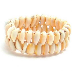 Bracelet 2 Row Stretch Made With Shell by JOE COOL