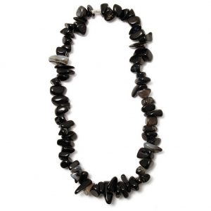 Necklace Nugget - Black 46cm Made With Gem Stone by JOE COOL