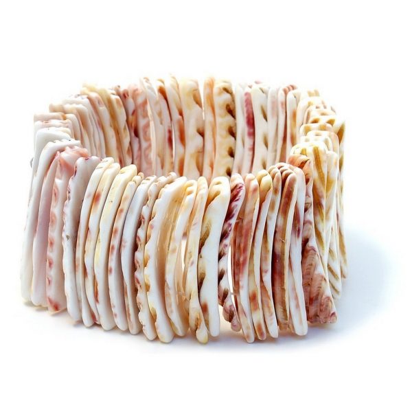 Bracelet Crinkle 35mm Sticks Made With Shell by JOE COOL