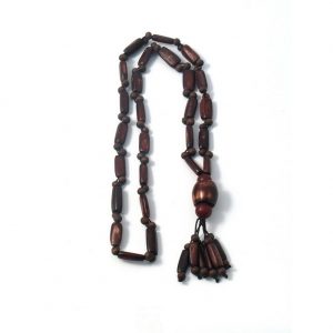 Necklace With A Pendant Dark Tassel X 110cm Made With Wood by JOE COOL