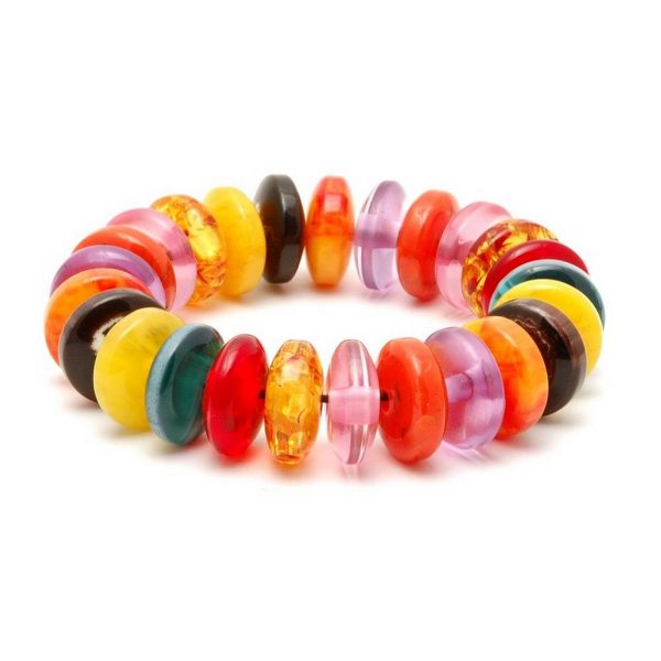 Bracelet Translucent Discs Made With Resin by JOE COOL