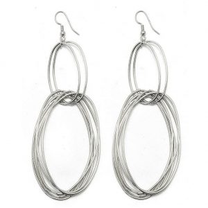 Drop Earring Ovals Made With Zinc Alloy by JOE COOL