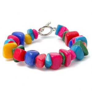Bracelet Multi-coloured Nuggets Made With Stone by JOE COOL
