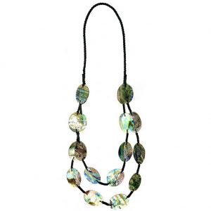 Necklace Oval Paua Made With Shell & Cord by JOE COOL