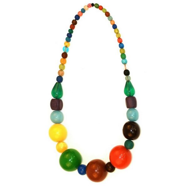 Bead String Necklace Ball Miro Bead 62cm Made With Resin by JOE COOL
