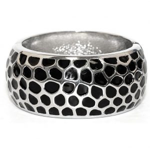Bangle Black Indents 32mm Made With Zinc Alloy by JOE COOL