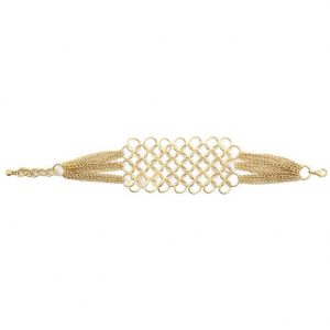 Bracelet Chain Mail Round Link Gold 21cm Made With Zinc Alloy by JOE COOL