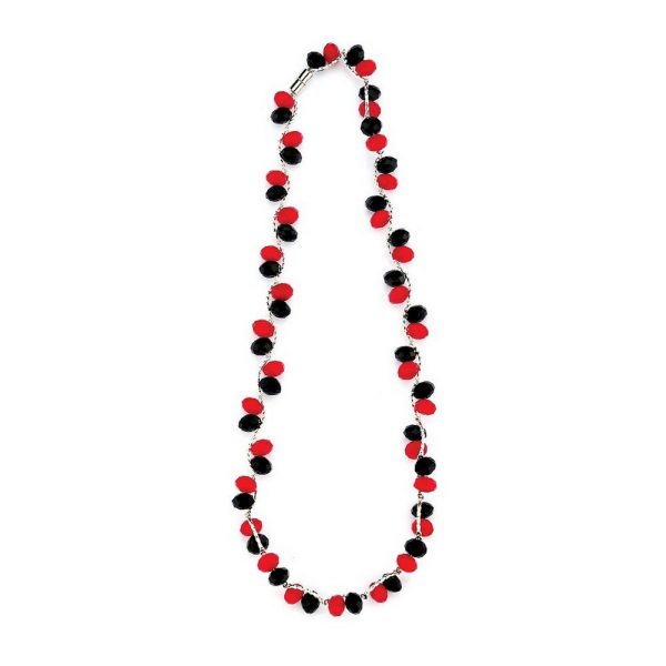 Bead String Necklace Faceted Bead 56cm Made With Crystal Glass & Zinc Alloy by JOE COOL