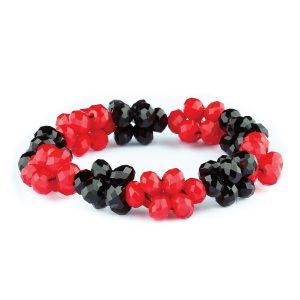 Bracelet Faceted 8mm Bead Cluster Made With Glass by JOE COOL