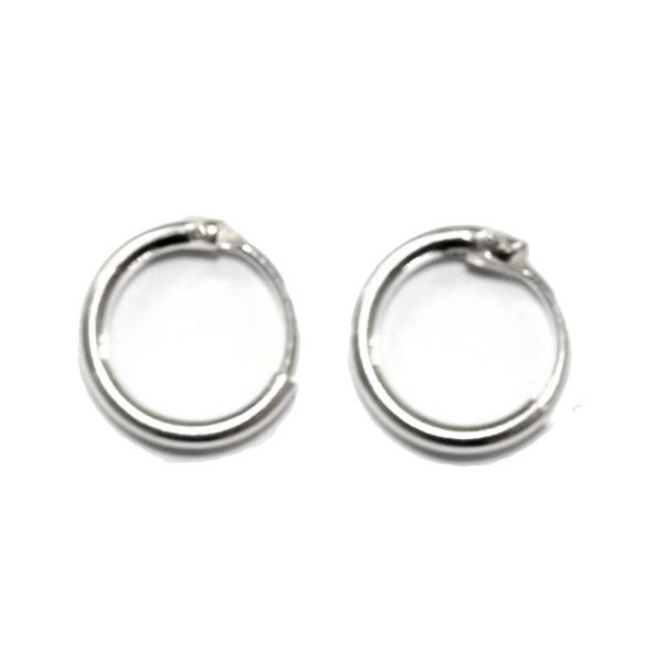 Hoop Earring Hinged 10mm Made With 925 Silver by JOE COOL