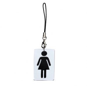 Phone Charm Ladies Sign Fob Made With Acrylic by JOE COOL