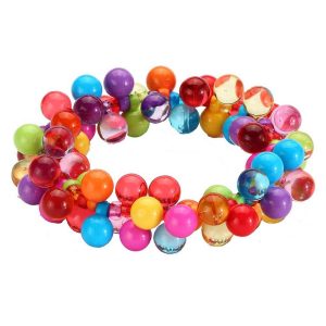 Bracelet Rainbow Cluster Ball Beads Made With Acrylic by JOE COOL
