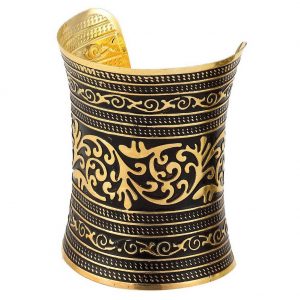 Bangle Traditional Indian Embossed Cuff Made With Tin Alloy by JOE COOL