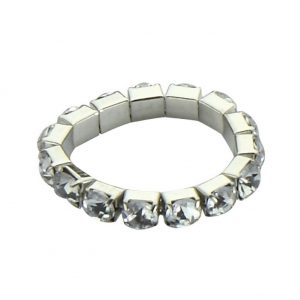 Ring Faceted Beads Elasticated Made With Acrylic & Tin Alloy by JOE COOL
