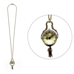 Necklace With A Pendant Domed Watch Made With Tin Alloy by JOE COOL