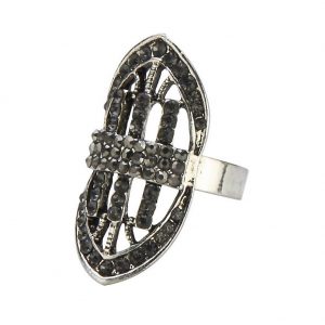Ring Marcasite 32mm Made With Crystal Glass & Tin Alloy by JOE COOL
