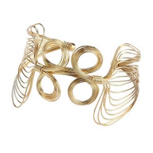 Bangle Art Nouveau Wire Knot 50mm Made With Iron by JOE COOL