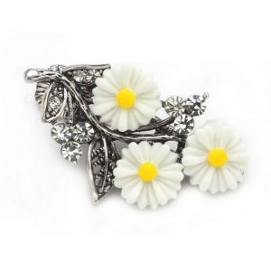 Barrette Daisy Bouquet Made With Crystal Glass & Tin Alloy by JOE COOL