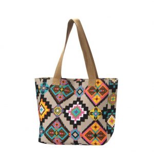 Shopper Bag Neon Aztec Made With Polyester by JOE COOL
