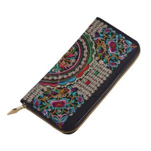 Zip Wallet Rich Exotic Embroidered Made With Polyester by JOE COOL