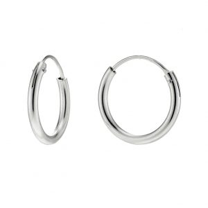 Hoop Earring Hinged 1.5x12mm Made With 925 Silver by JOE COOL
