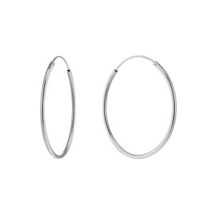 Hoop Earring Hinged 1.5x45mm Made With 925 Silver by JOE COOL