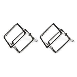 Stud Earring Geo Cube Made With Tin Alloy by JOE COOL
