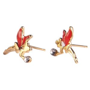 Stud Earring Tinkerbell Made With Enamel & Tin Alloy by JOE COOL