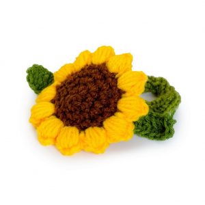 Hairwear Knitted Sunflower Made With Wool by JOE COOL