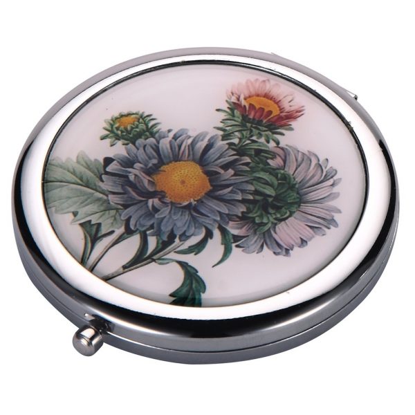 Compact Mirror Flora Botanica Aster Made With Tin Alloy by JOE COOL