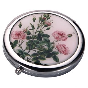 Compact Mirror Flora Botanica Rose Made With Tin Alloy by JOE COOL