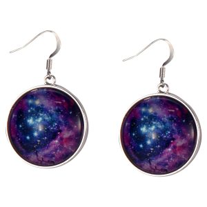 Drop Earring Universe Twinkle Made With Tin Alloy & Glass by JOE COOL