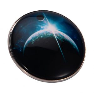 Brooch Universe Large Moon Made With Tin Alloy & Glass by JOE COOL