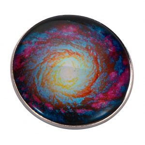 Brooch Universe Swirl Made With Tin Alloy & Glass by JOE COOL