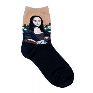 Socks Da Vinci Mona Lisa Made With Cotton & Spandex by JOE COOL