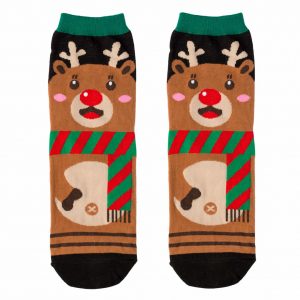 Socks Cute Reindeer Made With Cotton & Spandex by JOE COOL