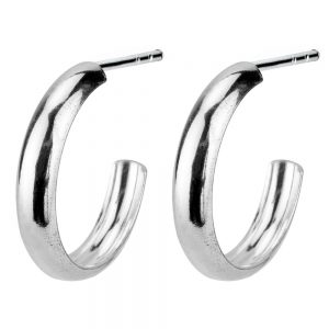Hoop Earring 3mm Thick - 16mm Made With 925 Silver by JOE COOL