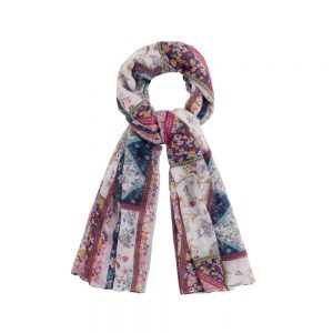 Scarf Floral Sprigged Patchwork Print Made With Polyester by JOE COOL