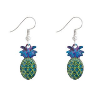 Drop Earring Pineapple Made With Enamel & Tin Alloy by JOE COOL