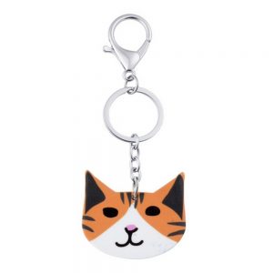 Keyring Crafty Cat Made With Enamel & Tin Alloy by JOE COOL