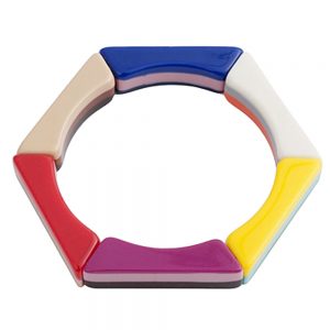 Bracelet Polygon Of Colour Made With Resin by JOE COOL