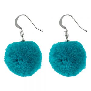 Drop Earring Pompom Made With Cotton by JOE COOL