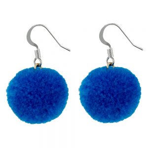 Drop Earring Pompom Made With Cotton by JOE COOL