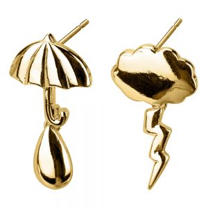 Stud & Drop Earring Weather Report Made With Tin Alloy by JOE COOL