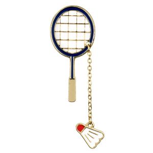 Brooch Badminton Made With Zinc Alloy by JOE COOL