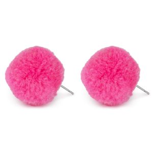 Stud Earring Pompom Made With Cotton by JOE COOL